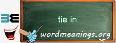 WordMeaning blackboard for tie in